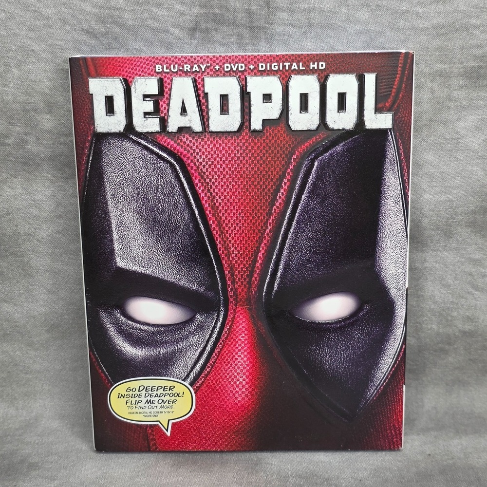 Deadpool Blu-ray‎  + DVD (2 Discs) in Slip Cover Ryan Reynolds Stan Lee